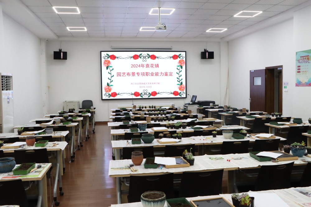 袁花镇开展园艺布景专项职业能力鉴定