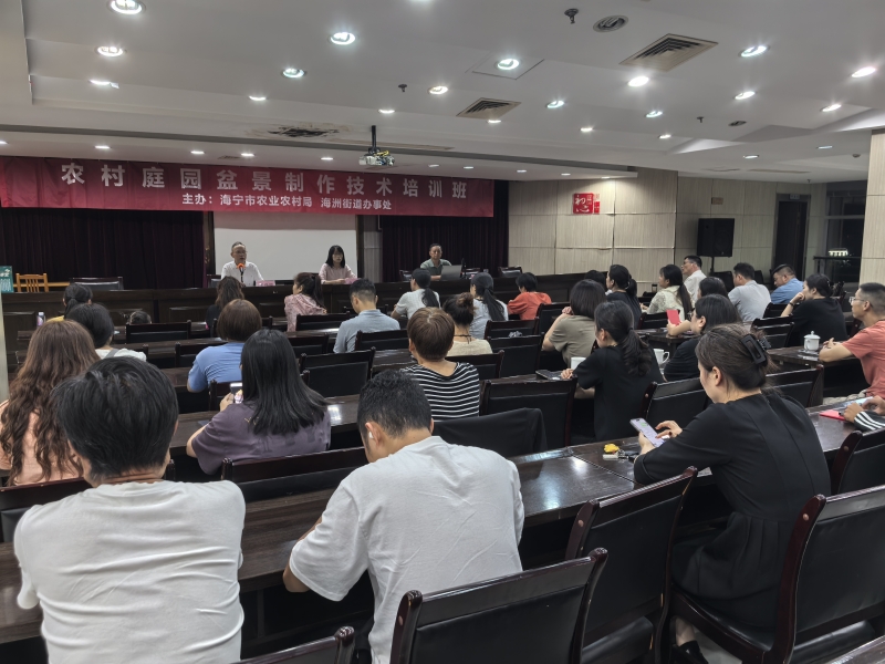 海洲街道举办农村庭园盆景制作技术培训