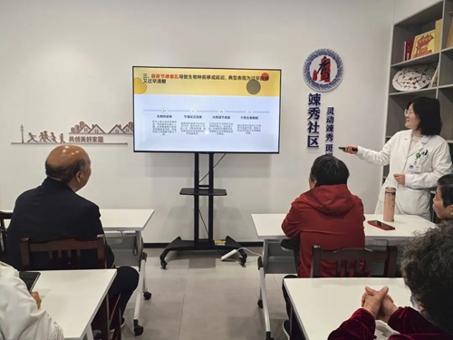 硖石街道竦秀社区开展睡眠健康科普讲座
