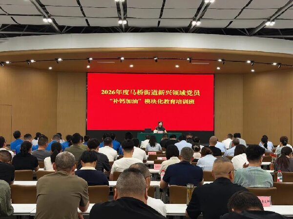 马桥街道开展2026年度新兴领域党员“补钙加油”模块化教育集中培训